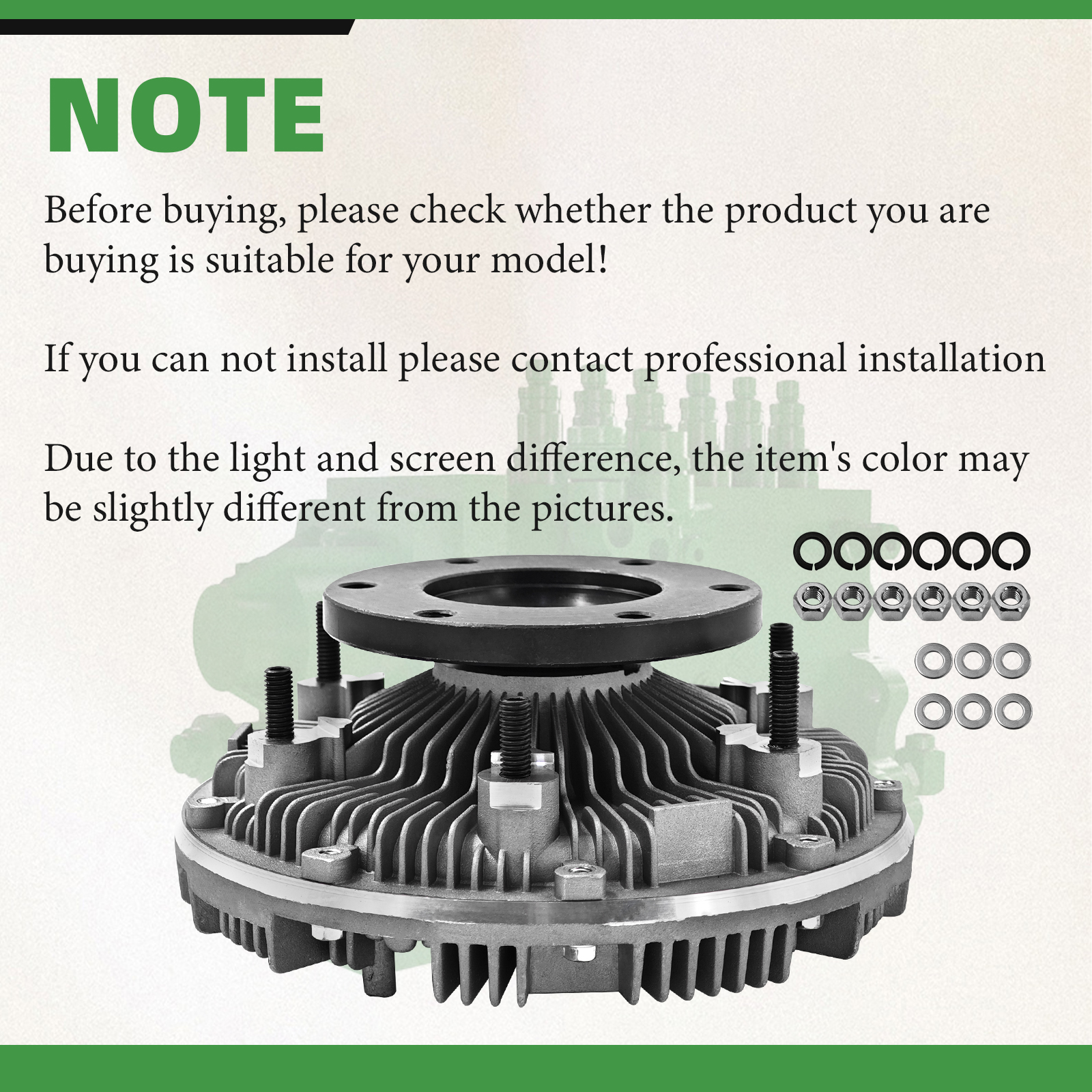  Fan Clutch Assembly Fits For John Deere 6076 6081 Engine 8100 8200 8300 8400