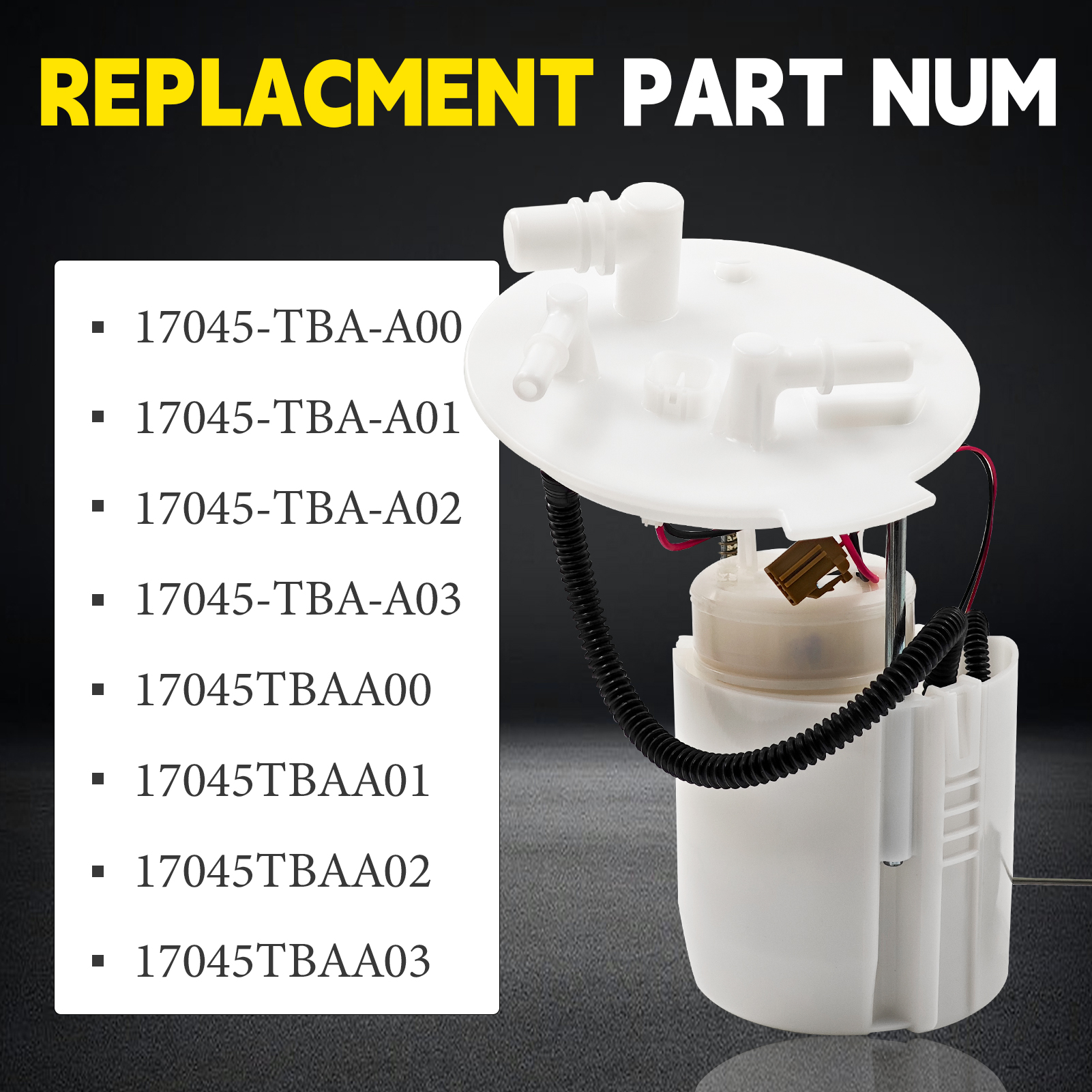 Fuel Pump Assembly Compatible with Honda Civic 2016-2020 1.5L 2.0L
