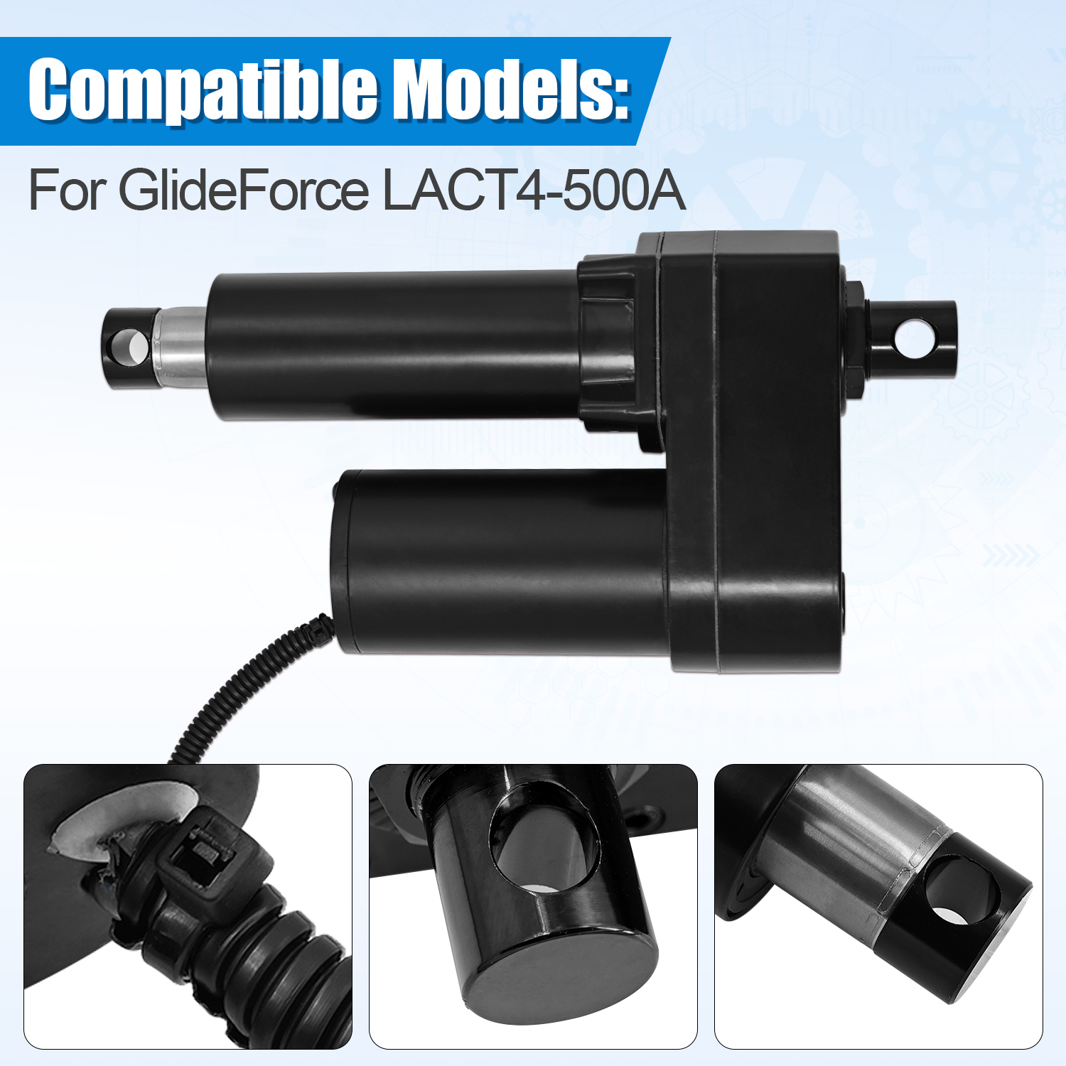  Linear Actuator 4.02" Stroke 500 LBS 12V DC for GlideForce LACT4-500A