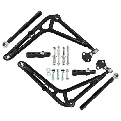 Upgraded Front Steering Drift Lower Control Arm Full  Wide Angle Kit fit for BMW E46 Chassis 323Ci/328Ci 2000 323i/328i 1999-2000 325i/325xi/330i/330xi 2001-2005