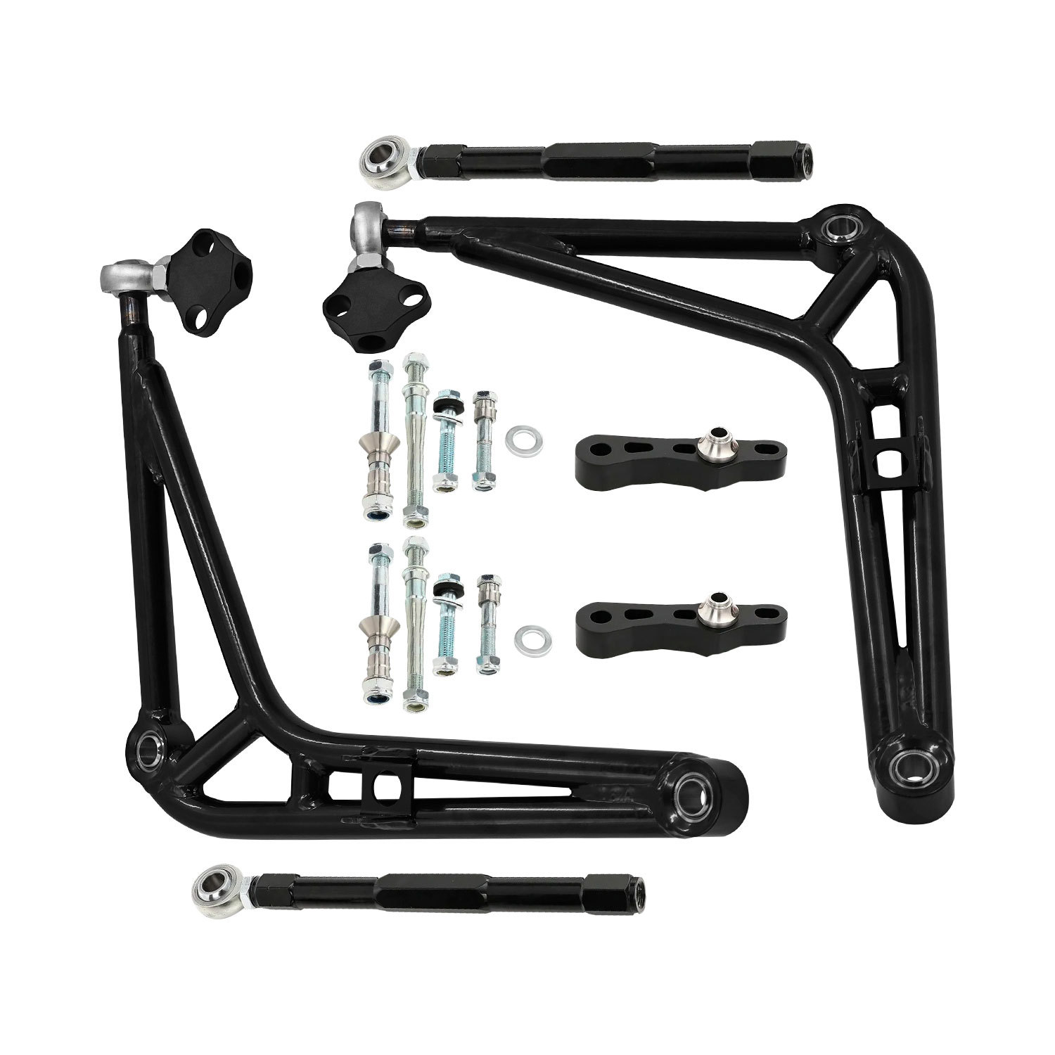 Upgraded Front Steering Drift Lower Control Arm Full  Wide Angle Kit fit for BMW E46 Chassis 323Ci/328Ci 2000 323i/328i 1999-2000 325i/325xi/330i/330xi 2001-2005