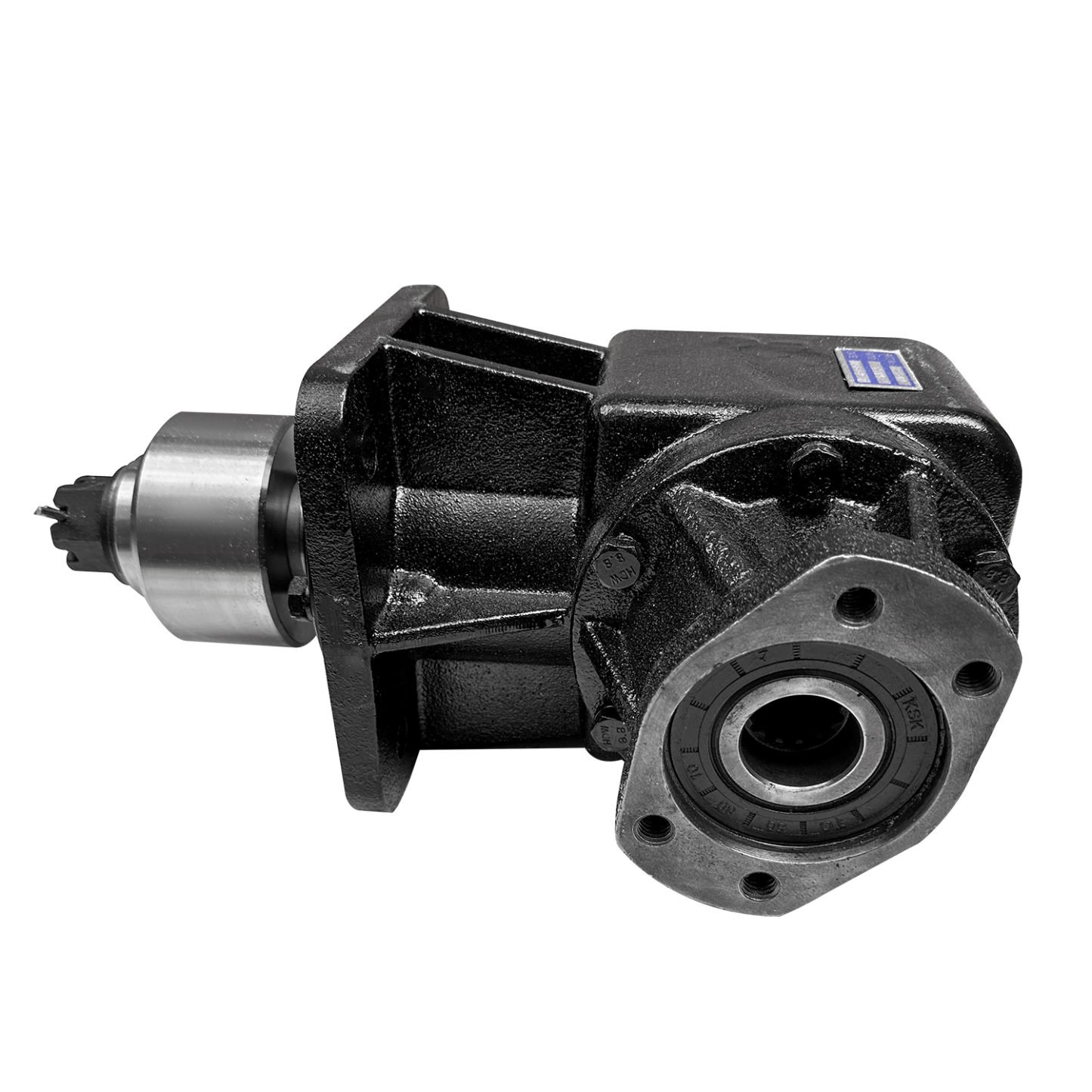 Hydraulic Brush Cutter Gearbox RC-51H Replacement for Omni Gear | 90° 1.93 Ratio 14-Tooth 1-1/4" Splined Input with Blade Hub