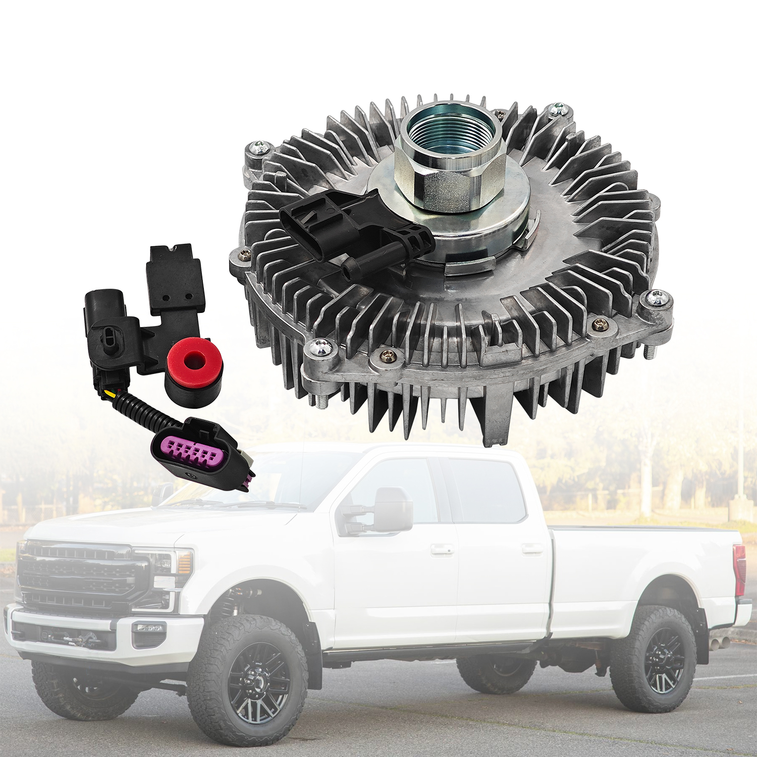Engine Cooling Fan Clutch Fits for 2020-2022 Ford F-250 F-350 F-600 Super Duty 6.7L V8