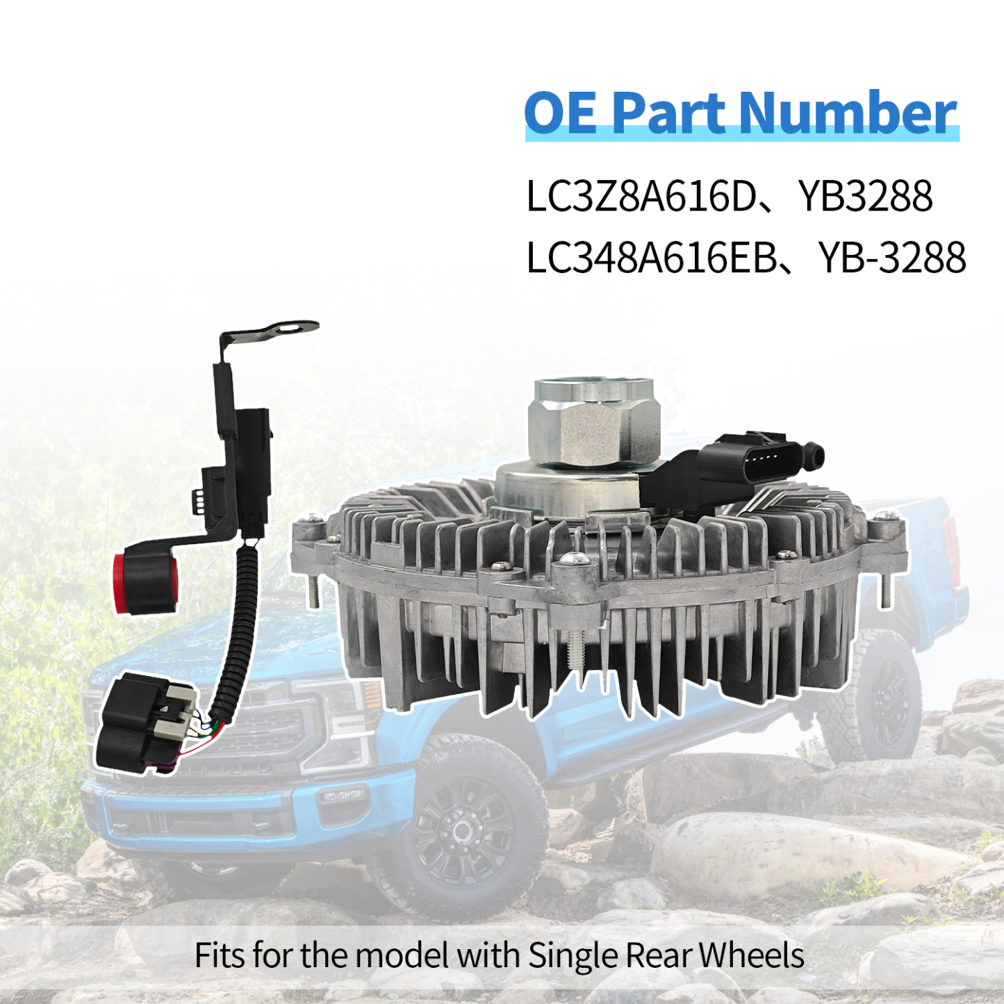 Engine Cooling Fan Clutch Fits for 2020-2022 Ford F-250 F-350 F-600 Super Duty 6.7L V8