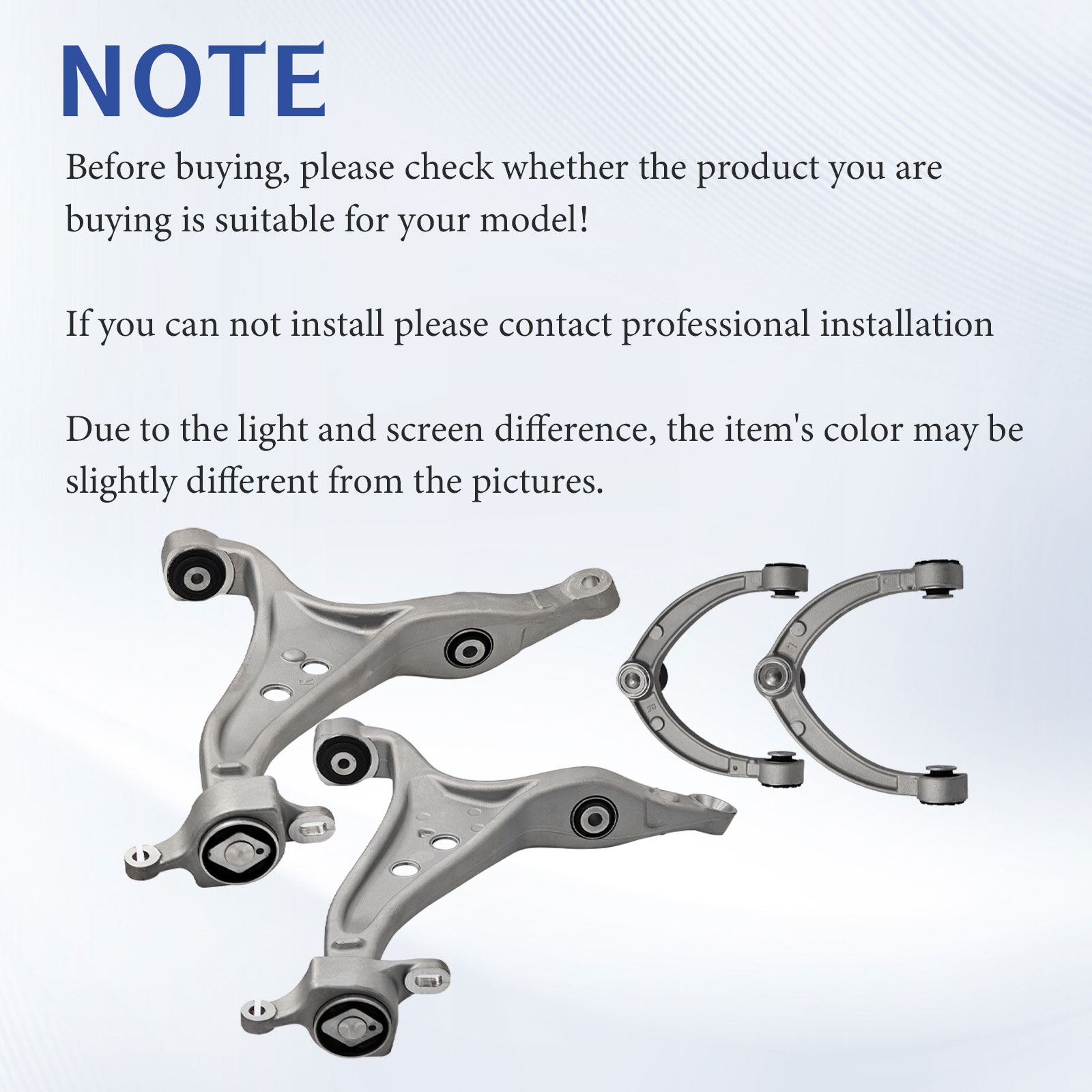 4PCS Front Lower & Upper Control Arms for 2012-2018 Mercedes-Benz X166 GL350 GL450 W166 ML250
