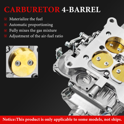 0-3310S Carburetor 4-Barrel 750 CFM Vacuum Manual Choke Fits for Holley Model 4160 Street Performance