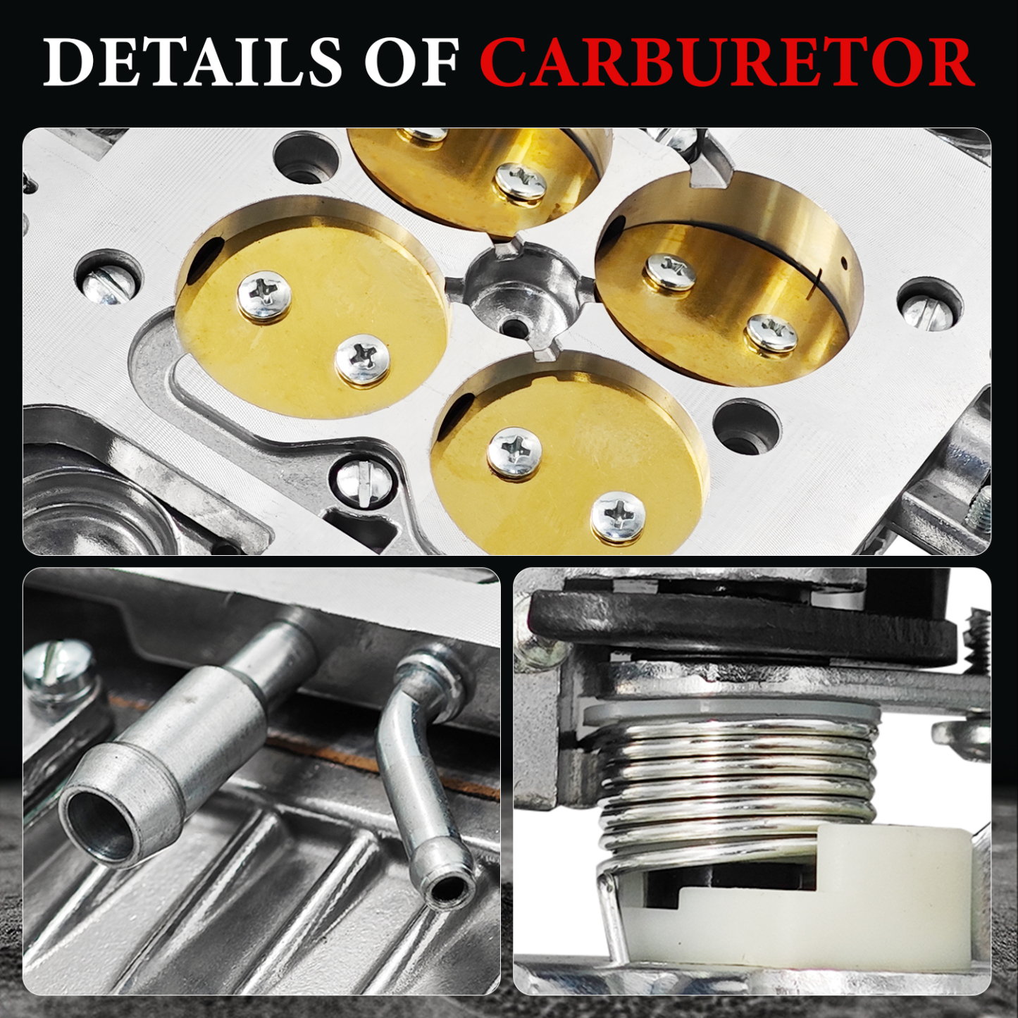 0-3310S Carburetor 4-Barrel 750 CFM Vacuum Manual Choke Fits for Holley Model 4160 Street Performance