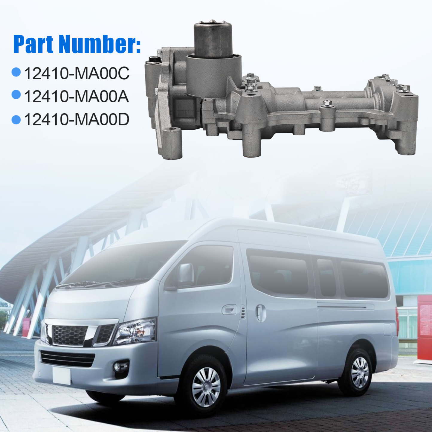 Nissan Engine Oil Pump for Atlas NV350 Caravan Urvan QR20DE QR25DE 2.0L 2.5L #12410-MA00C