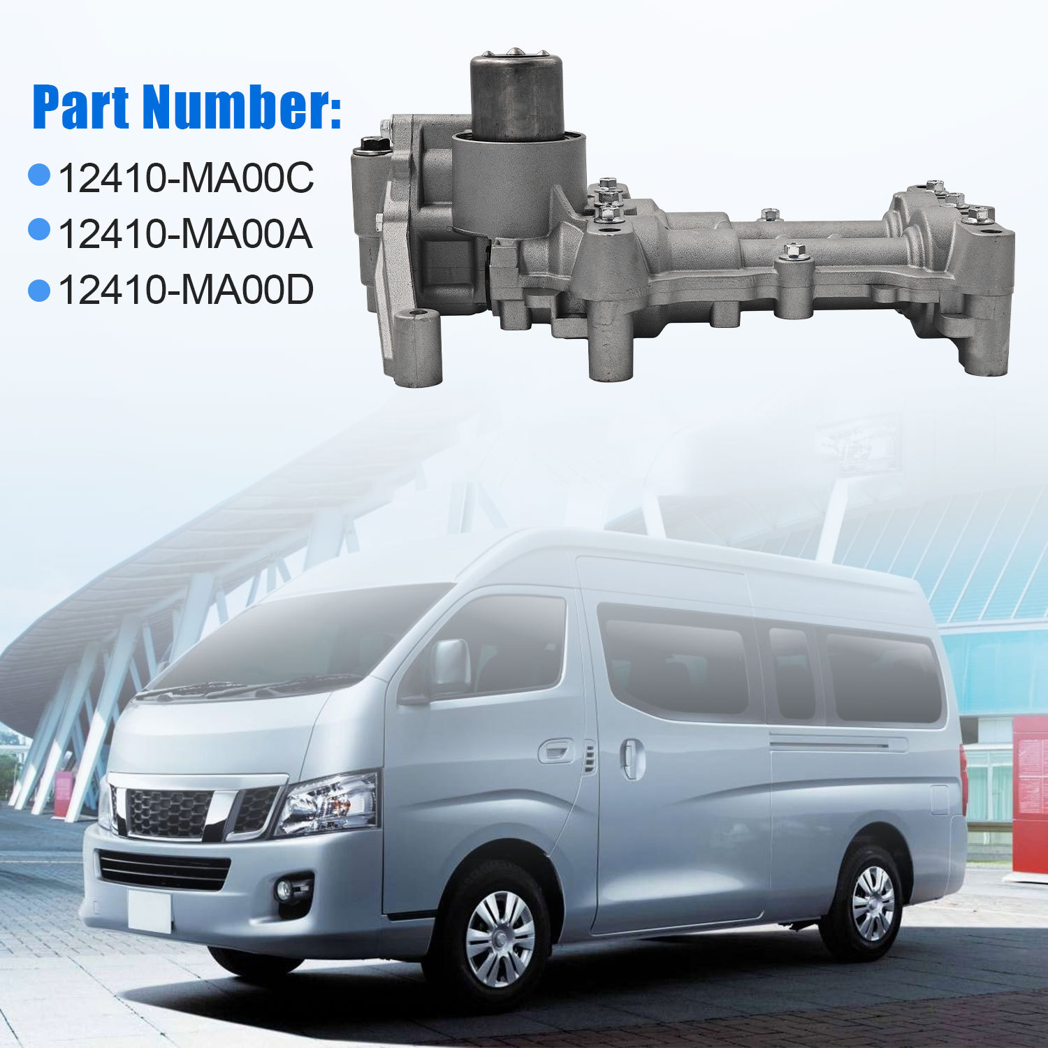 Nissan Engine Oil Pump for Atlas NV350 Caravan Urvan QR20DE QR25DE 2.0L 2.5L #12410-MA00C