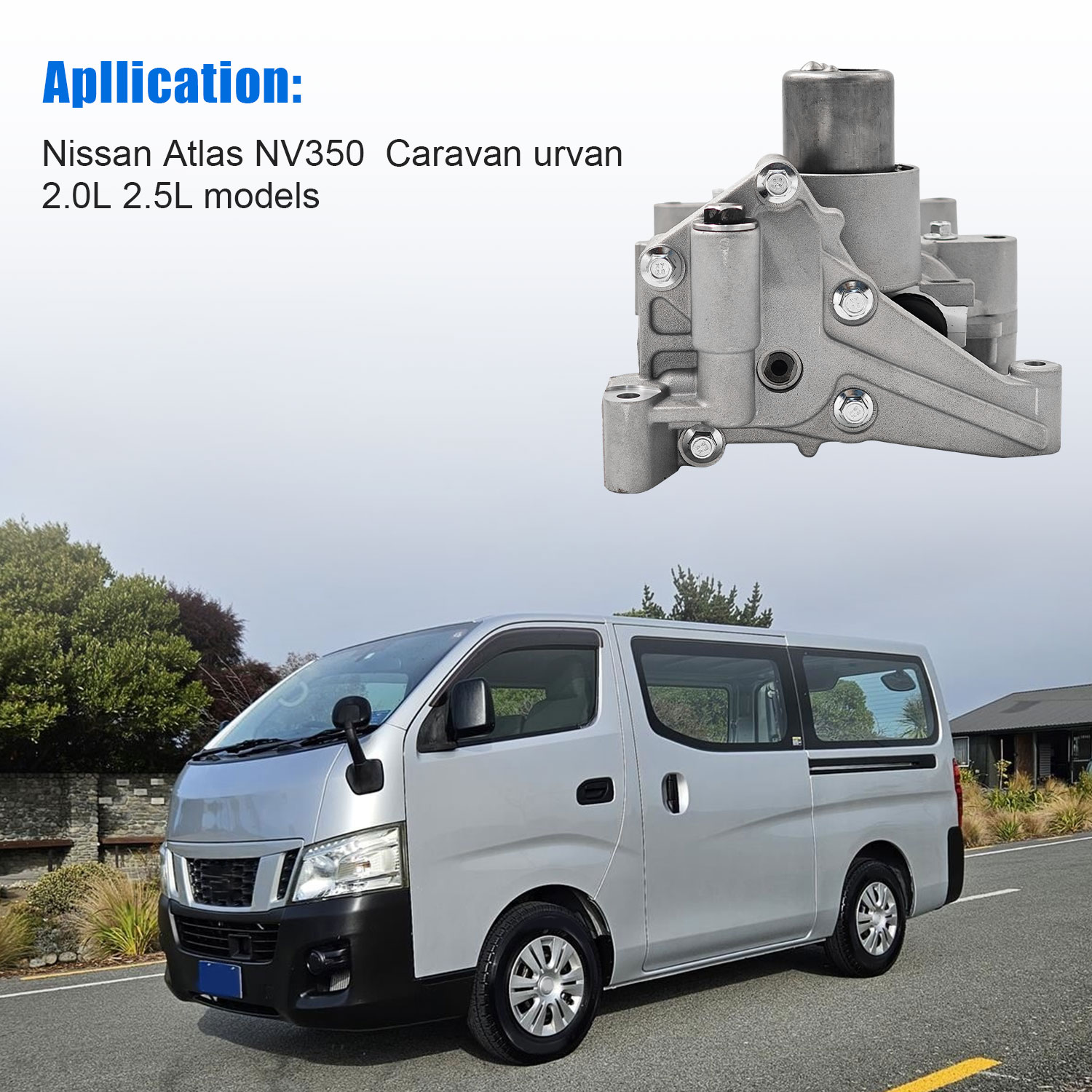 Nissan Engine Oil Pump for Atlas NV350 Caravan Urvan QR20DE QR25DE 2.0L 2.5L #12410-MA00C