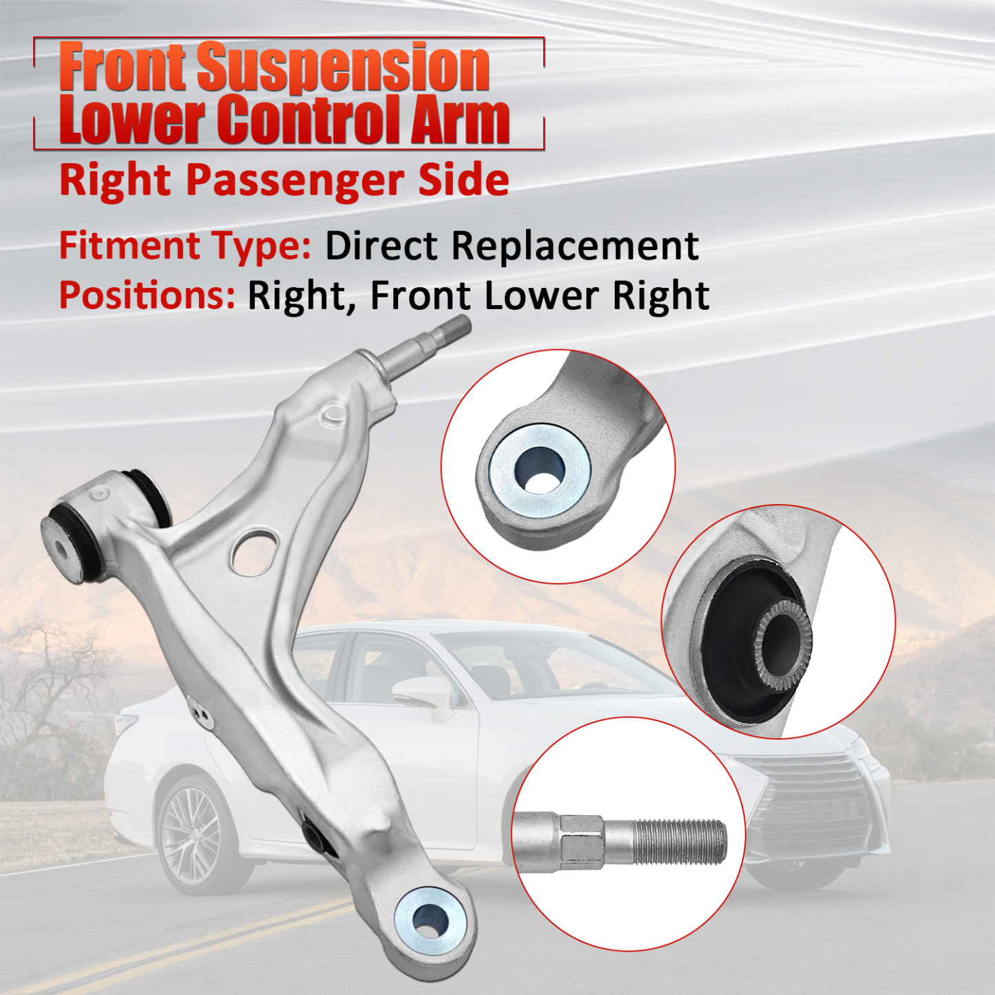  Front Right Lower Control Arm for 2013-2020 Lexus GS450h RC350 RC300 GS200t #48620-30320