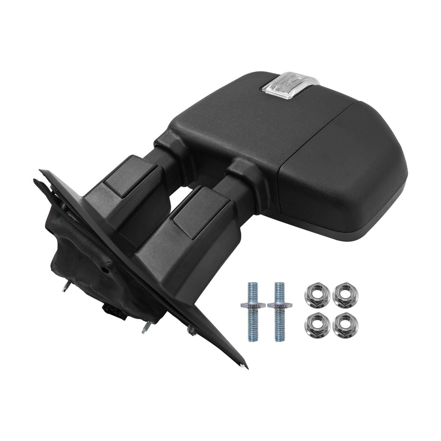 Tow Mirror Fits Right Passenger Side fit for 2023 2024 Ford F250/F350/F450/F600 Support Power Glass Adjust Heated Manual Folding with Turn Signal Light Temperature Sensor BSM Signal Light