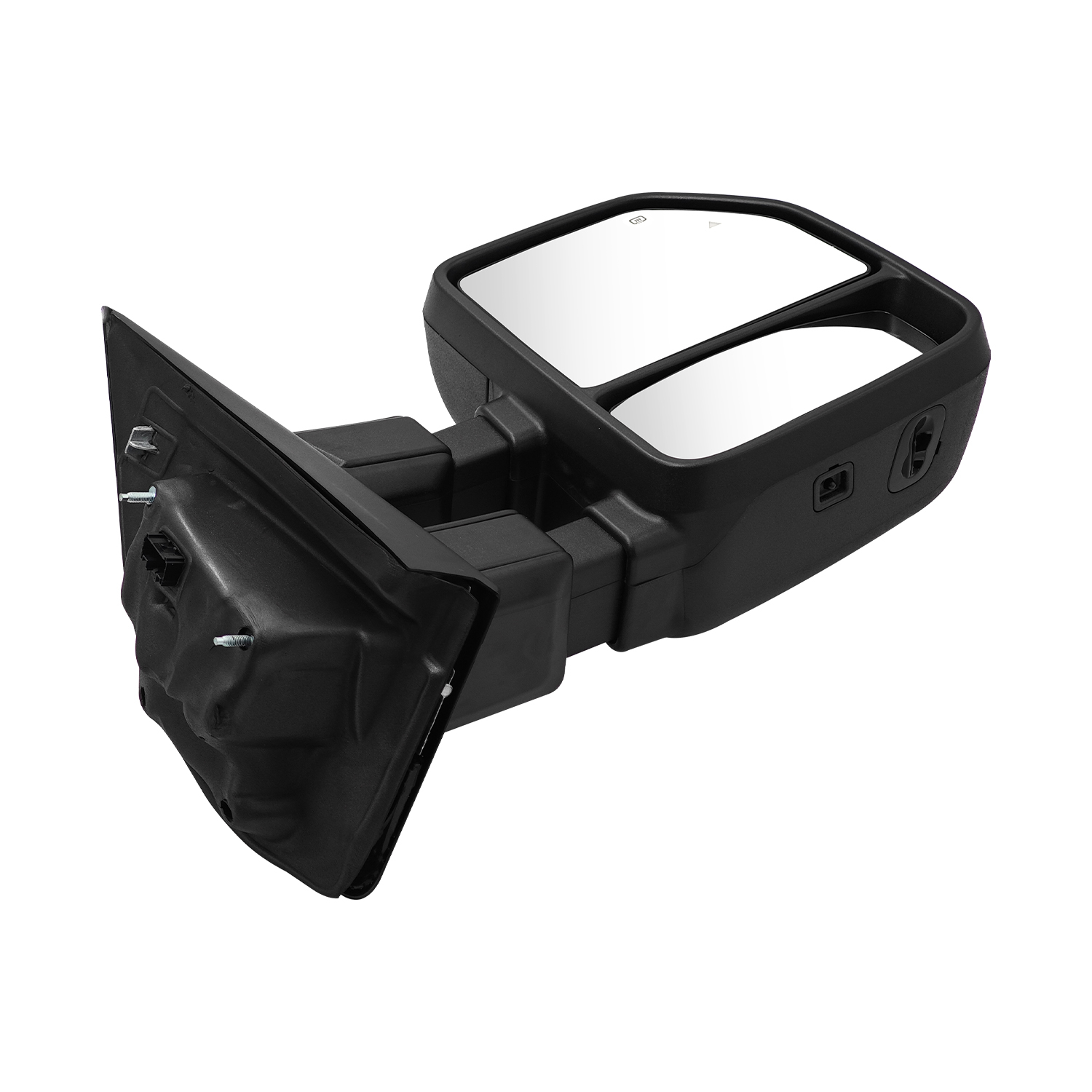 Tow Mirror Fits Right Passenger Side fit for 2023 2024 Ford F250/F350/F450/F600 Support Power Glass Adjust Heated Manual Folding with Turn Signal Light Temperature Sensor BSM Signal Light