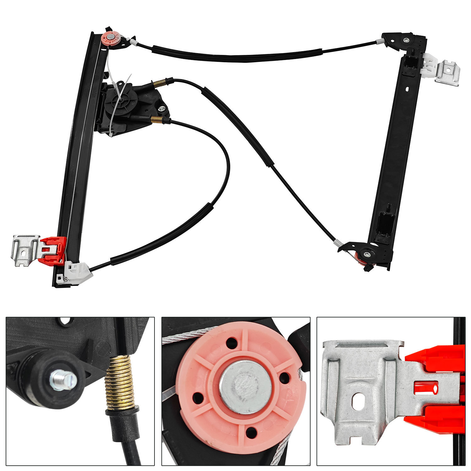 Front Left Driver Side Window Regulator W/O Motor for 2003-2013 Maserati Quattroporte M139