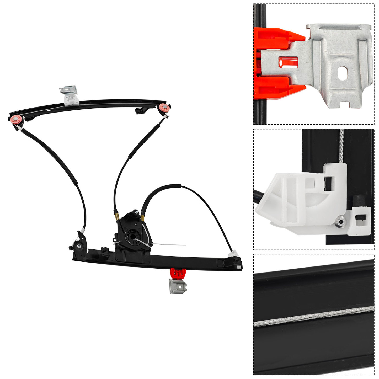 Front Right Passenger Side Window Regulator W/O Motor for 2003-2013 Maserati Quattroporte M139