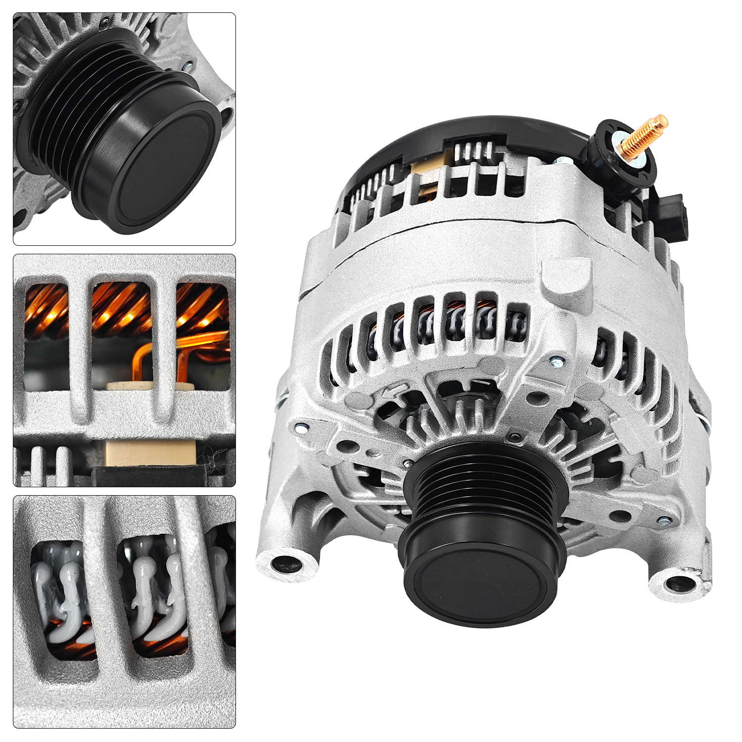 240A 12v Alternator Compatible with 2018-2020 Jeep Wrangler 2020-2021 Jeep Gladiator 3.6L V6