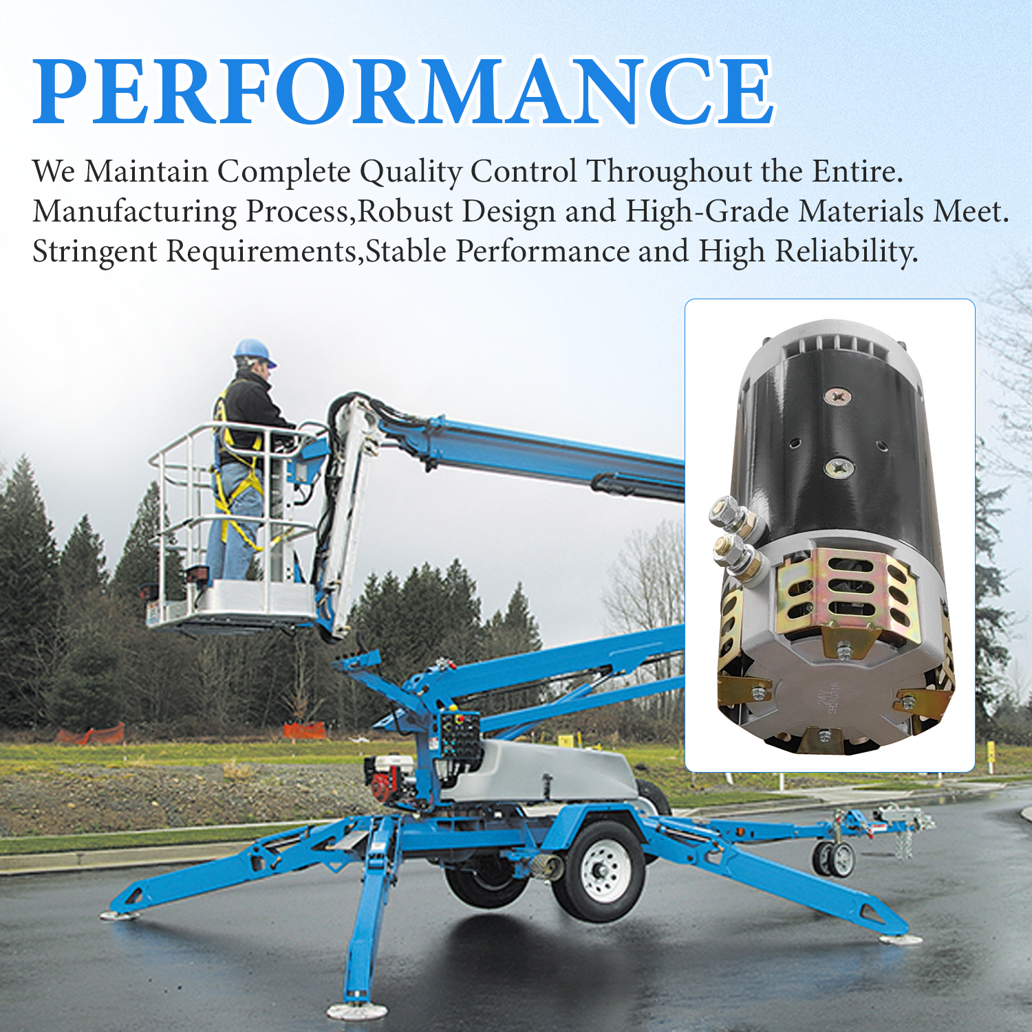 24 Volt DC Motor Compatible with Genie GR-12 GR-15 GR-20 QS-12 QS-15 TMZ-50/30