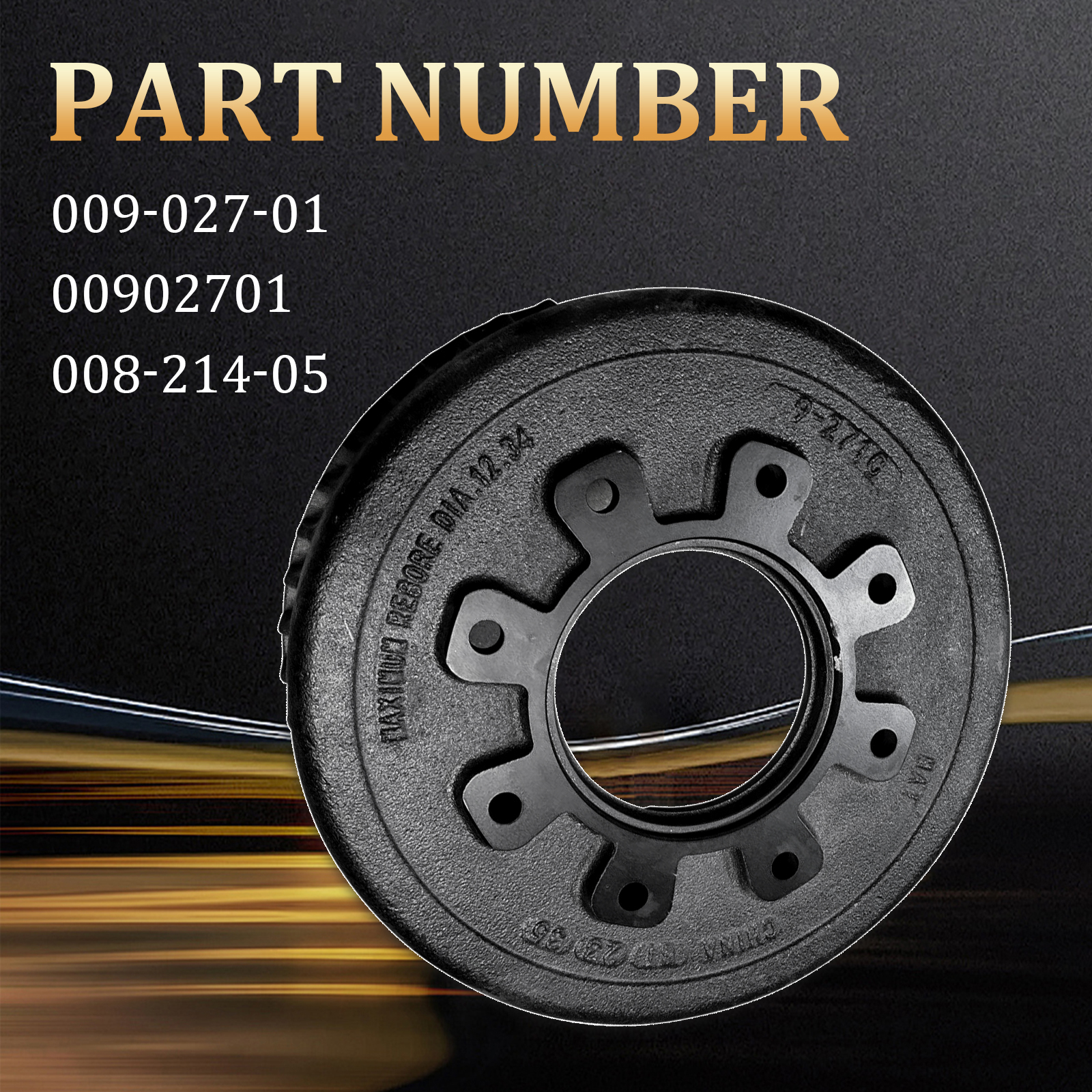 Trailer Brake Drum 10K 12.25" x 4" Axles Fits for 9-27 99-27 Drum Trailer 00902701