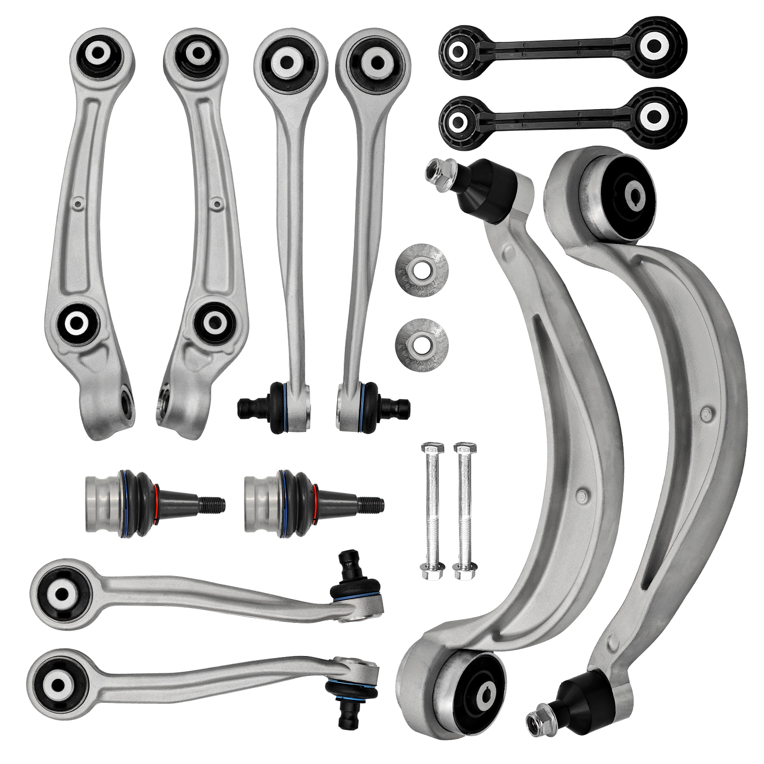 Front Upper & Lower Control Arms W/Ball Joints for Audi A4 A5 S5 A6 A7 Q5 RS5 RS7 S4 S6 SQ5 2008-2018