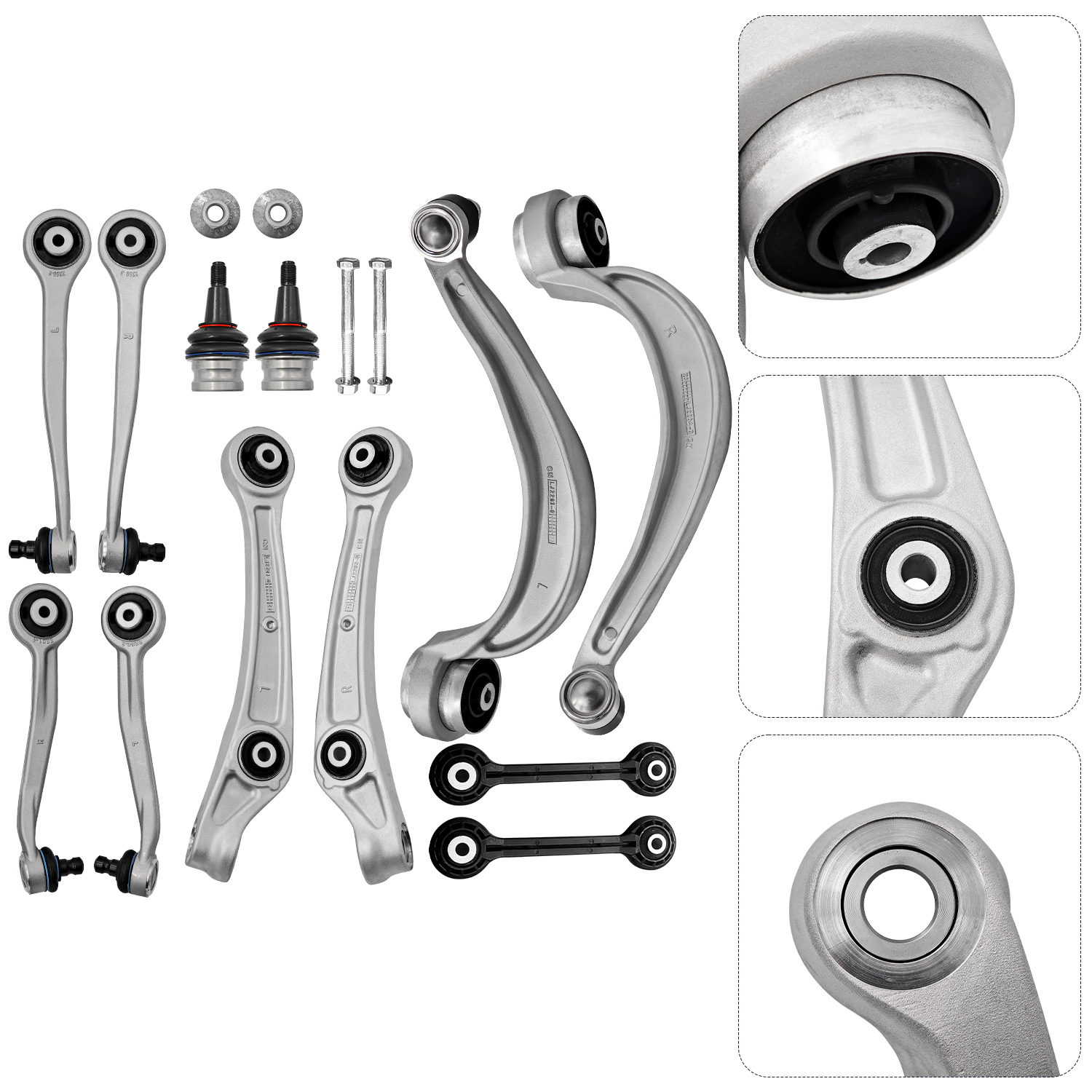 Front Upper & Lower Control Arms W/Ball Joints for Audi A4 A5 S5 A6 A7 Q5 RS5 RS7 S4 S6 SQ5 2008-2018