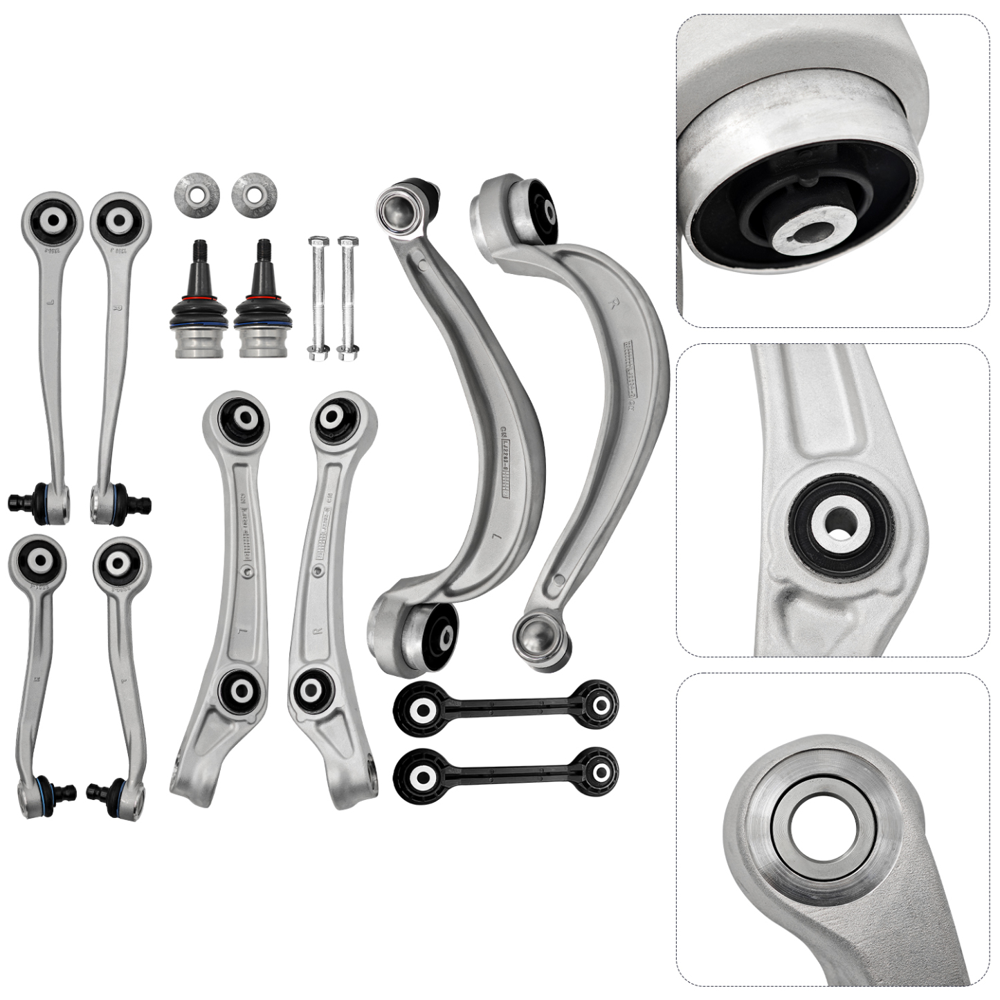 Front Upper & Lower Control Arms W/Ball Joints for Audi A4 A5 S5 A6 A7 Q5 RS5 RS7 S4 S6 SQ5 2008-2018