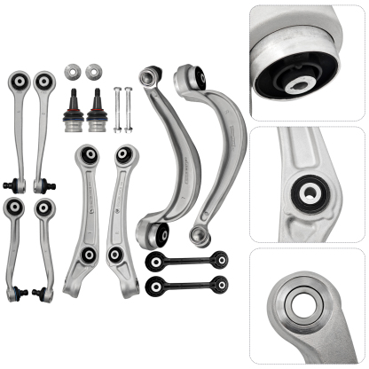 Front Upper & Lower Control Arms W/Ball Joints for Audi A4 A5 S5 A6 A7 Q5 RS5 RS7 S4 S6 SQ5 2008-2018