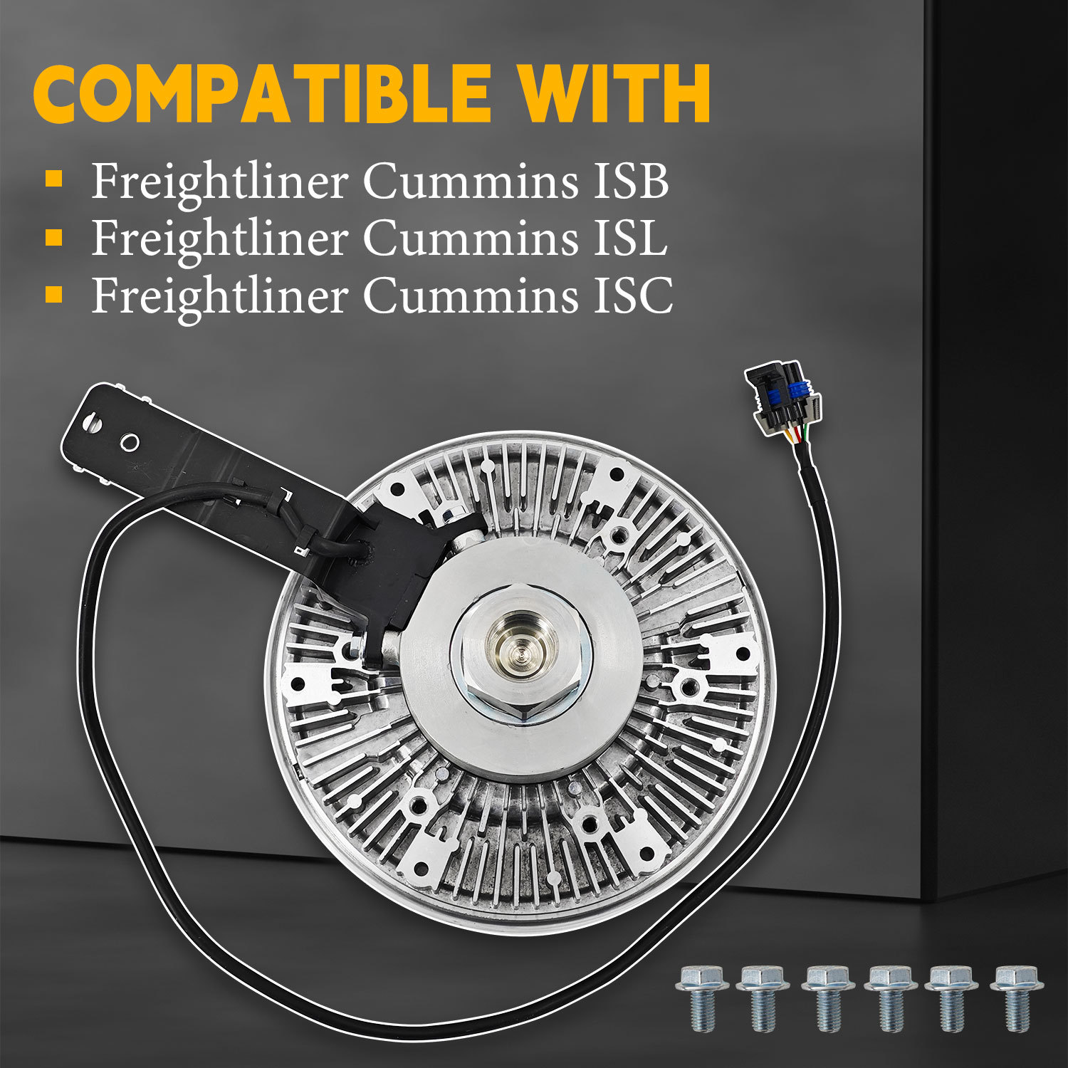 Engine Cooling Fan Clutch Compatible with Freightliner Cummins ISB ISL ISC #9804023A