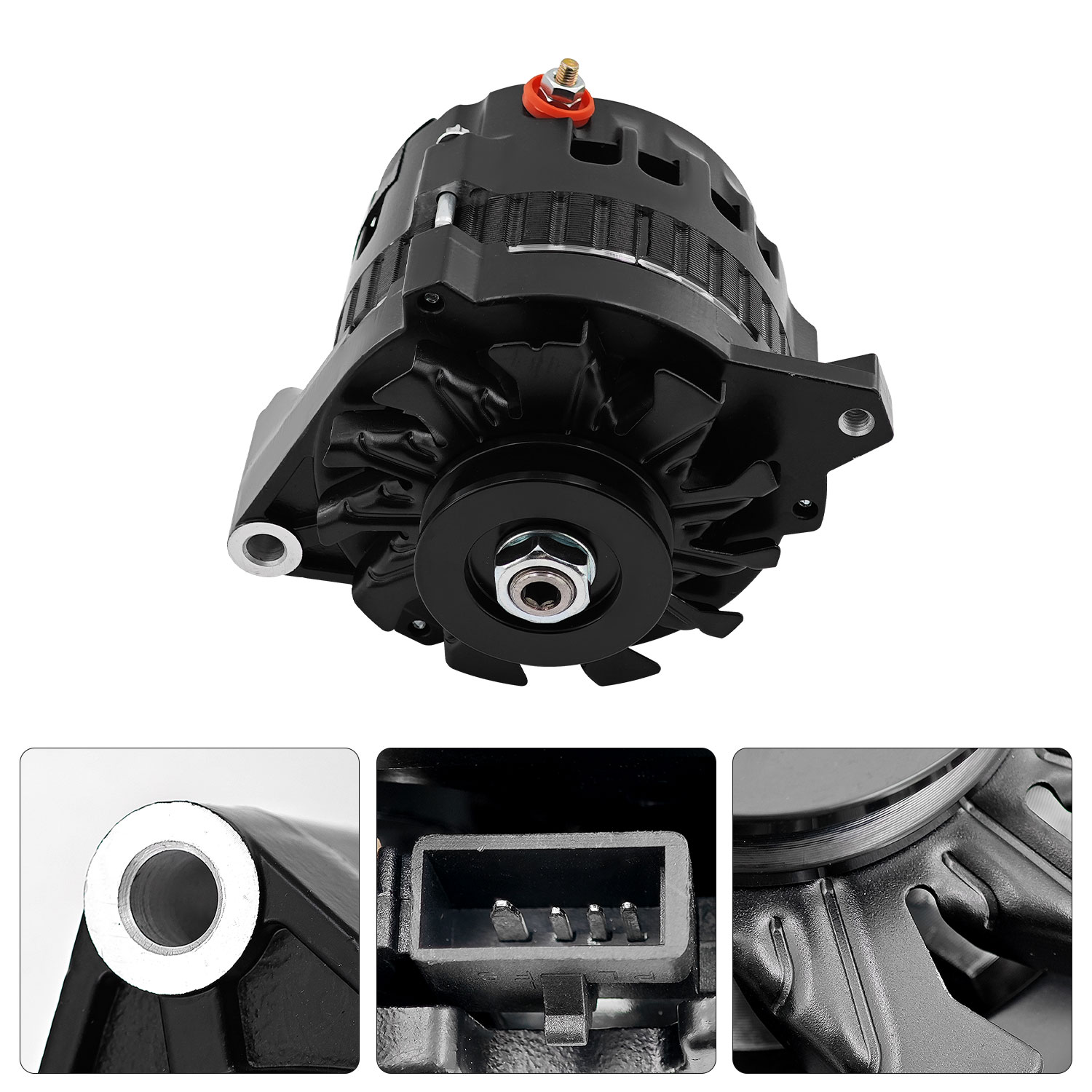 Alternator 12V 220 Amp V-Belt Pulley For GM 1985-1993 2.5L 2.8L 3.0L 4.8L 5.0L 5.7L 6.2L 6.5L 7.4L