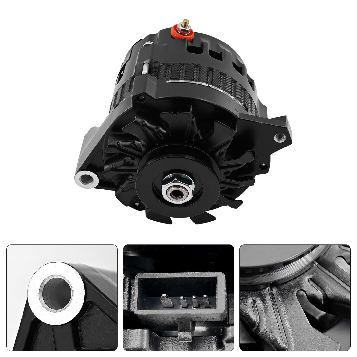 Alternator 12V 220 Amp V-Belt Pulley For GM 1985-1993 2.5L 2.8L 3.0L 4.8L 5.0L 5.7L 6.2L 6.5L 7.4L