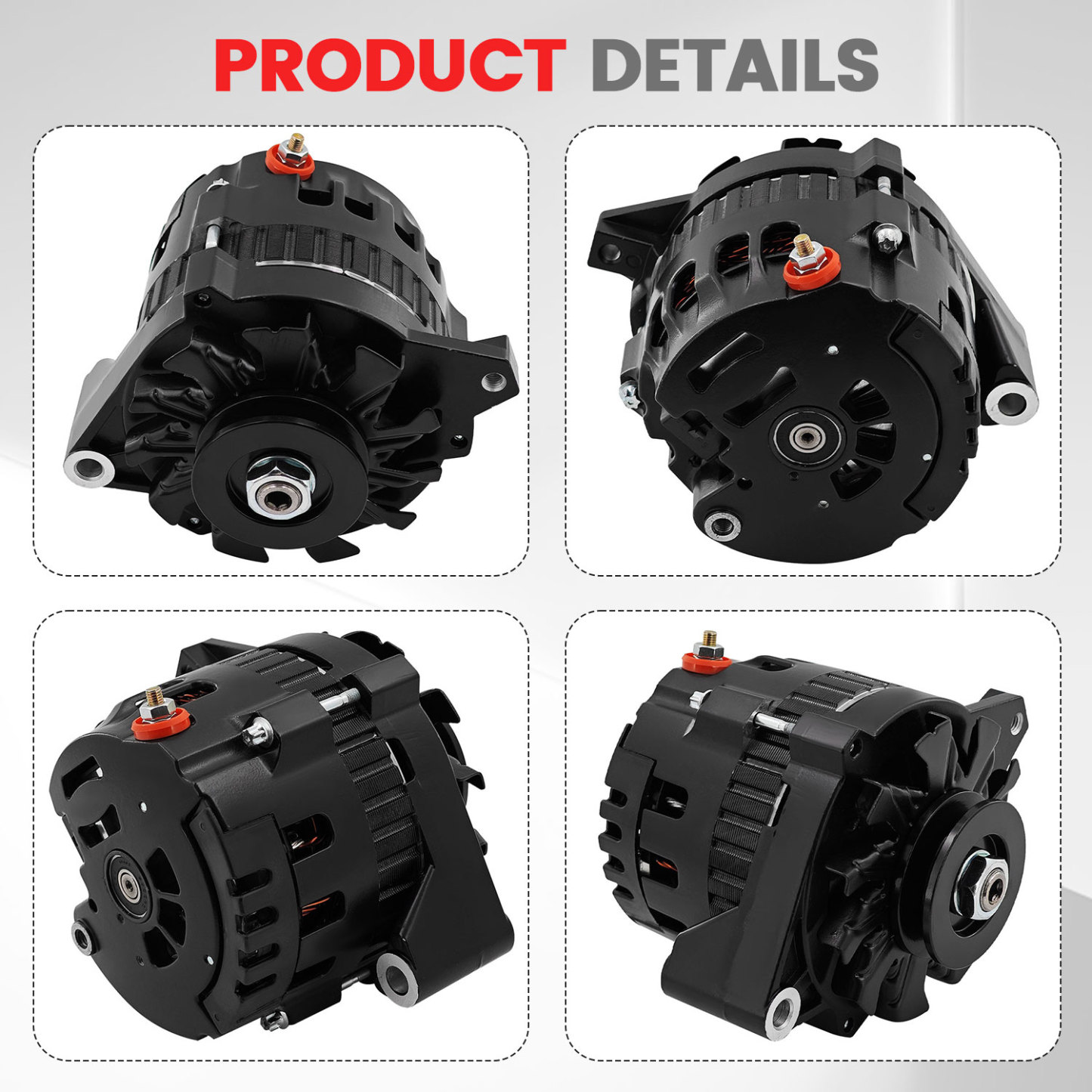 Alternator 12V 220 Amp V-Belt Pulley For GM 1985-1993 2.5L 2.8L 3.0L 4.8L 5.0L 5.7L 6.2L 6.5L 7.4L