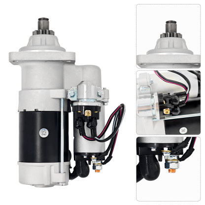 Starter Motor 12V 10T Compatible with Blue Bird Freightliner 108SD Cummins ISB 6.7 Engine