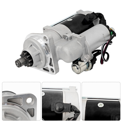 Starter Motor 12V 10T Compatible with Blue Bird Freightliner 108SD Cummins ISB 6.7 Engine