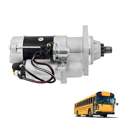 Starter Motor 12V 10T Compatible with Blue Bird Freightliner 108SD Cummins ISB 6.7 Engine