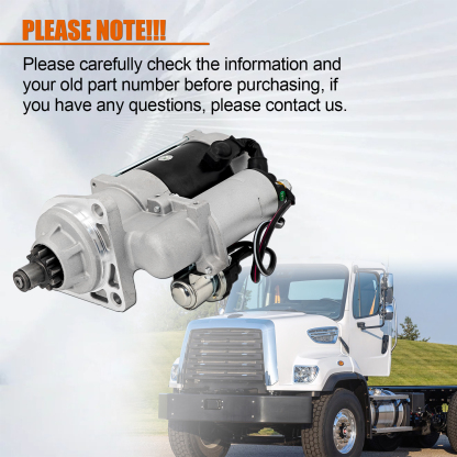 Starter Motor 12V 10T Compatible with Blue Bird Freightliner 108SD Cummins ISB 6.7 Engine