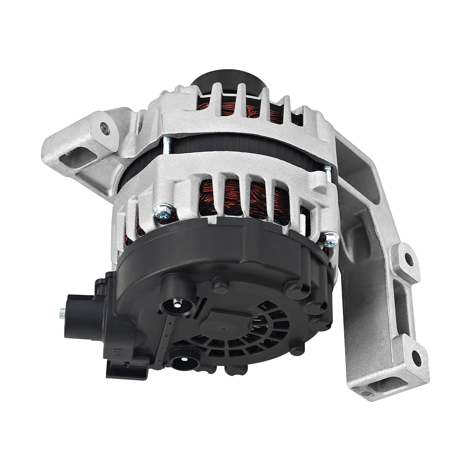 Alternator 12V 150A fit for Ford Focus 2012-2018 L4 2.0L, 4-Groove Decoupler Pulley Clockwise,