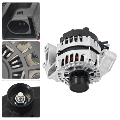 Alternator 12V 150A fit for Ford Focus 2012-2018 L4 2.0L, 4-Groove Decoupler Pulley Clockwise,