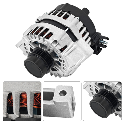 Alternator 12V 150A fit for Ford Focus 2012-2018 L4 2.0L, 4-Groove Decoupler Pulley Clockwise,
