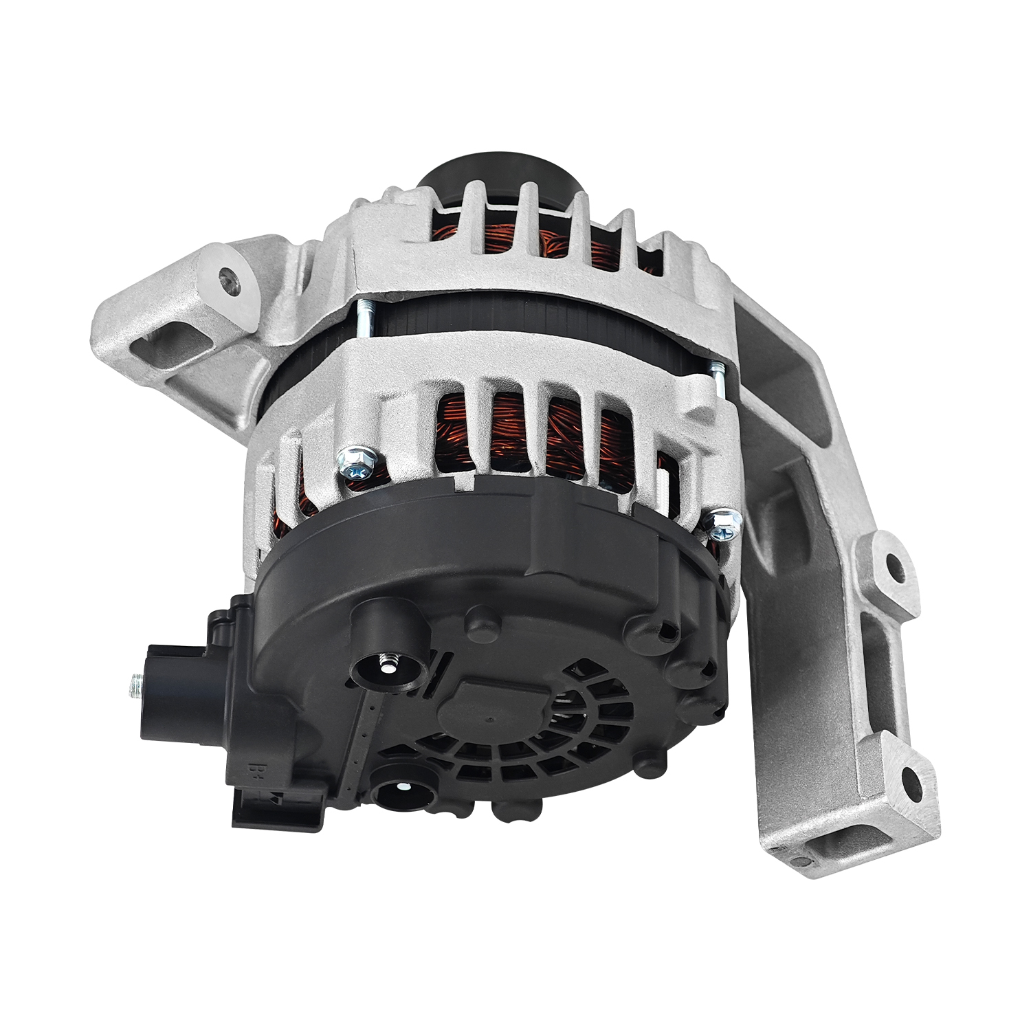 Alternator 12V 150A fit for Ford Focus 2012-2018 L4 2.0L, 4-Groove Decoupler Pulley Clockwise,