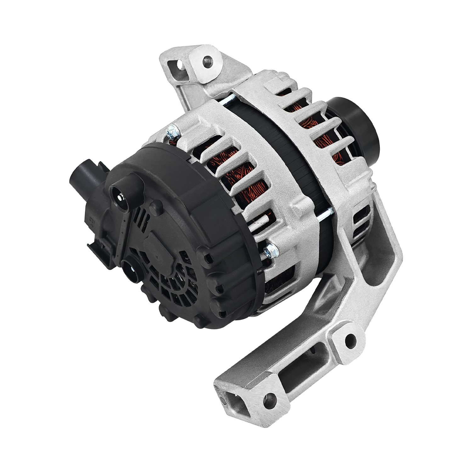 Alternator 12V 150A fit for Ford Focus 2012-2018 L4 2.0L, 4-Groove Decoupler Pulley Clockwise,