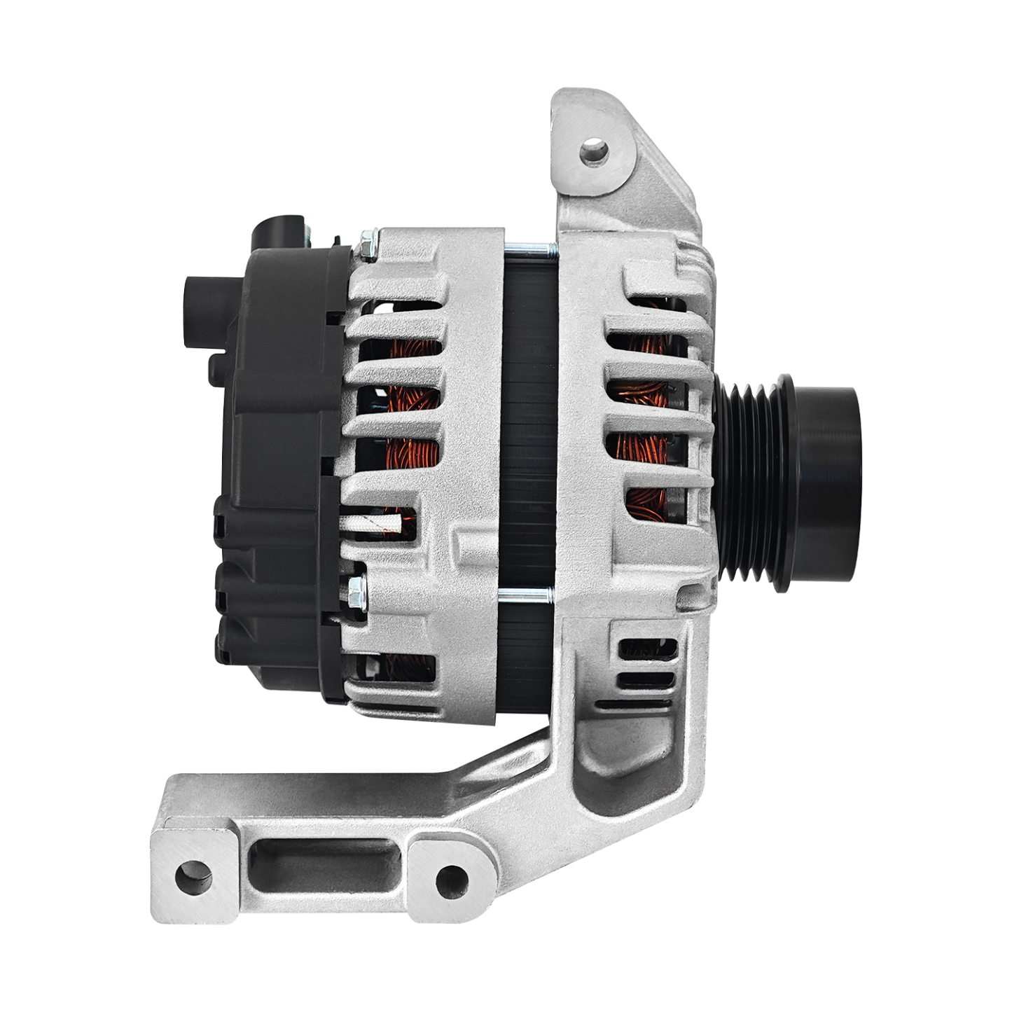 Alternator 12V 150A fit for Ford Focus 2012-2018 L4 2.0L, 4-Groove Decoupler Pulley Clockwise,