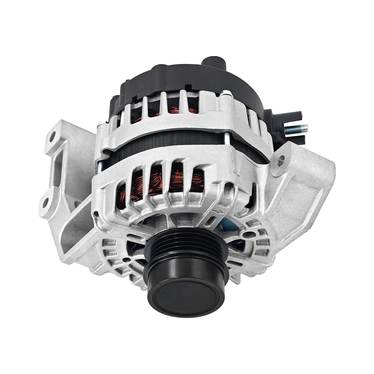 Alternator 12V 150A fit for Ford Focus 2012-2018 L4 2.0L, 4-Groove Decoupler Pulley Clockwise,