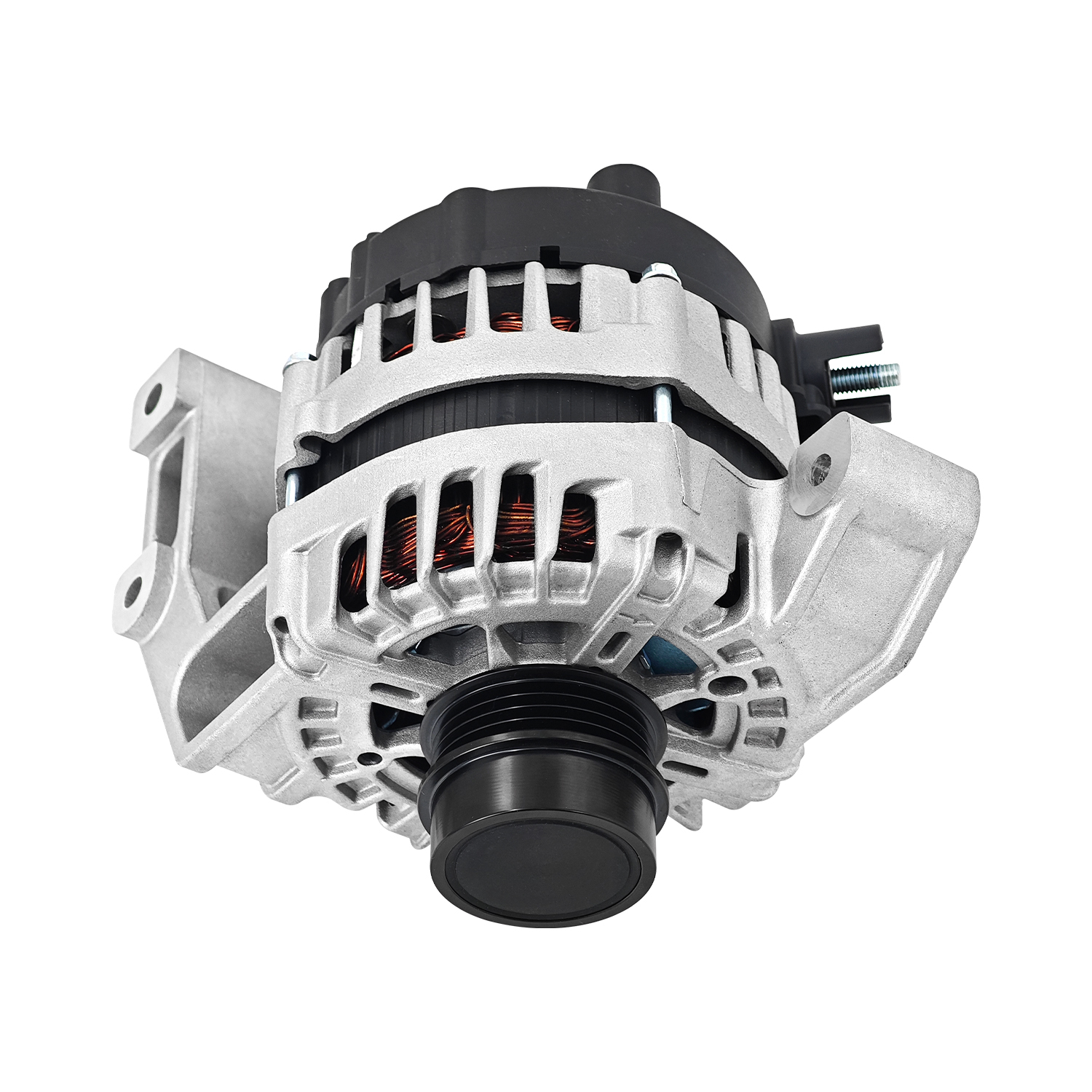 Alternator 12V 150A fit for Ford Focus 2012-2018 L4 2.0L, 4-Groove Decoupler Pulley Clockwise,