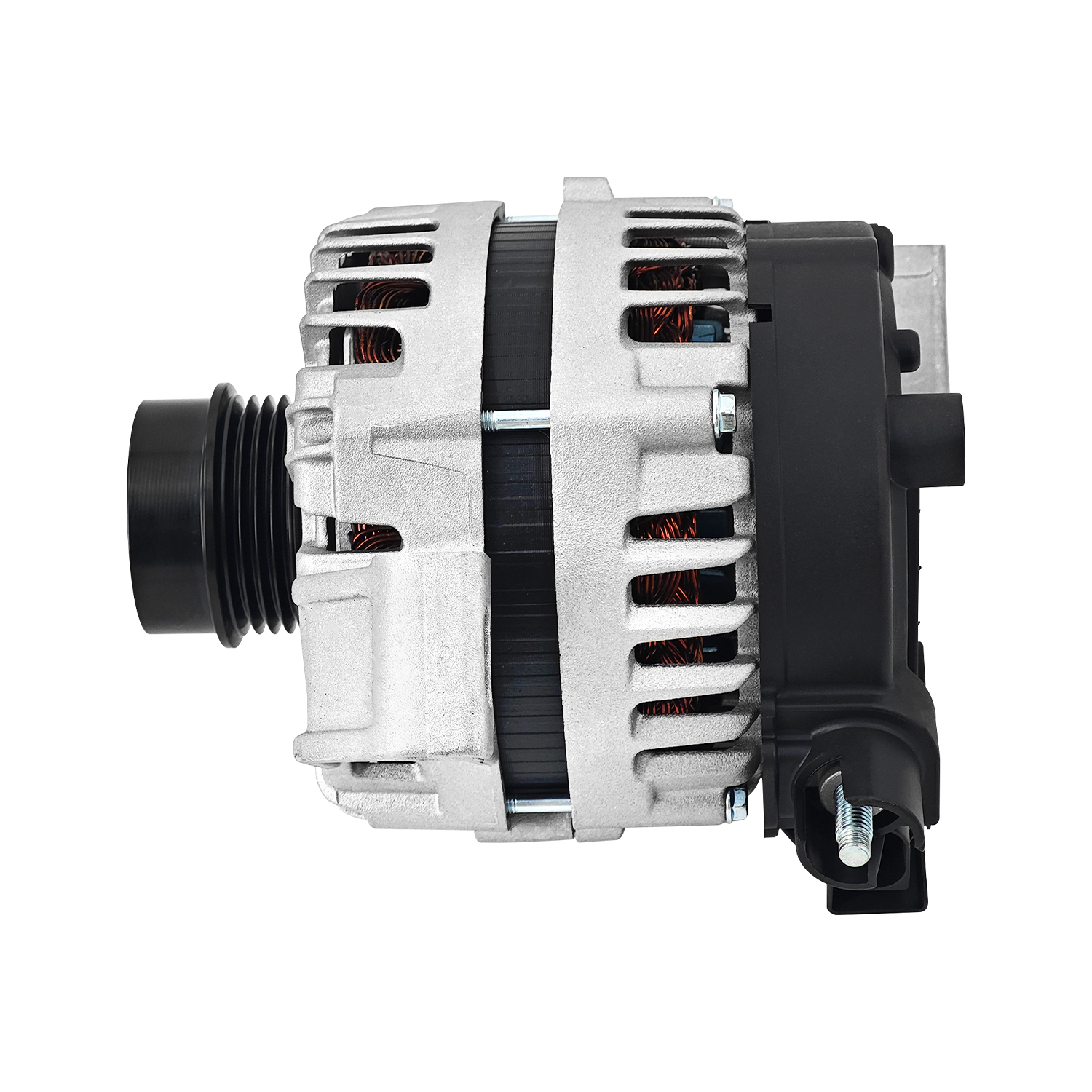 Alternator 12V 150A fit for Ford Focus 2012-2018 L4 2.0L, 4-Groove Decoupler Pulley Clockwise,