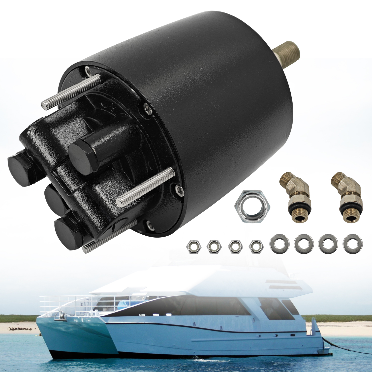 HH5770-3 Marine Hydraulic Helm Pump for Seastar Pro 2.0 Front Mount Outboard Boats