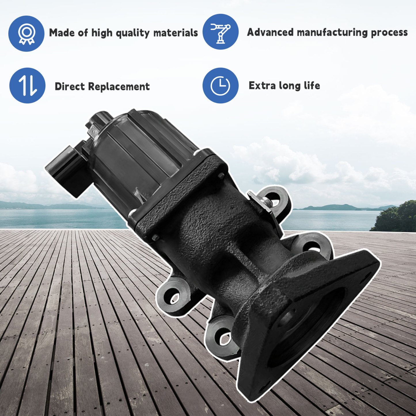 EGR Valve Fits For Isuzu 4HK1 4HK1-T Truck NPR NPR-HD NQR NRR