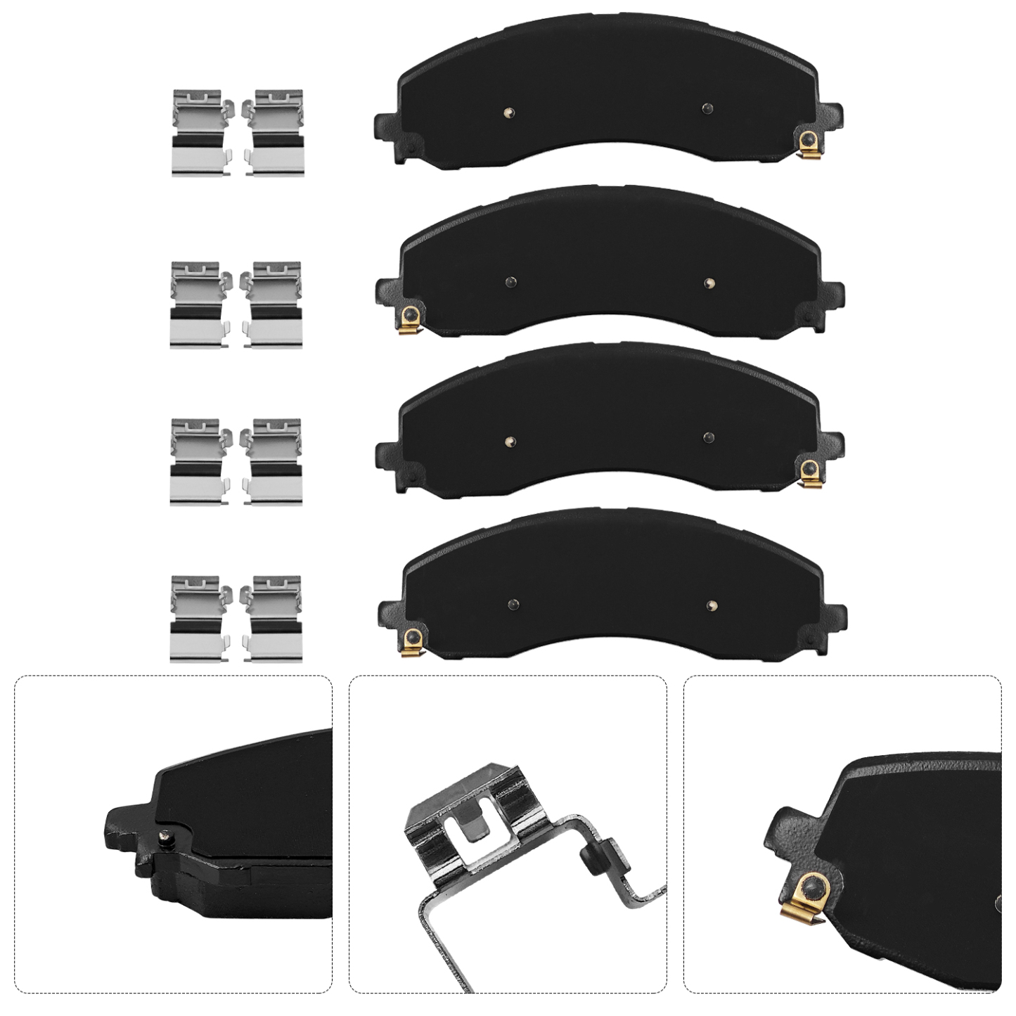  Front Disc Brake Pad Kit Fits for 2019-2024 Dodge Ram 2500 & 3500 6.4L V8 / 6.7L L6 68461656AA