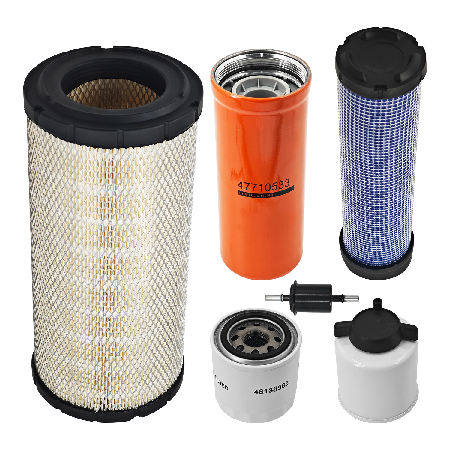 Service Filter Kit Fits For Case SR200 SR220 SR250 SV250 SV300 TR270 TR320 TV380 Skid Loaders TR270 TR320 TV380 Track Loaders 