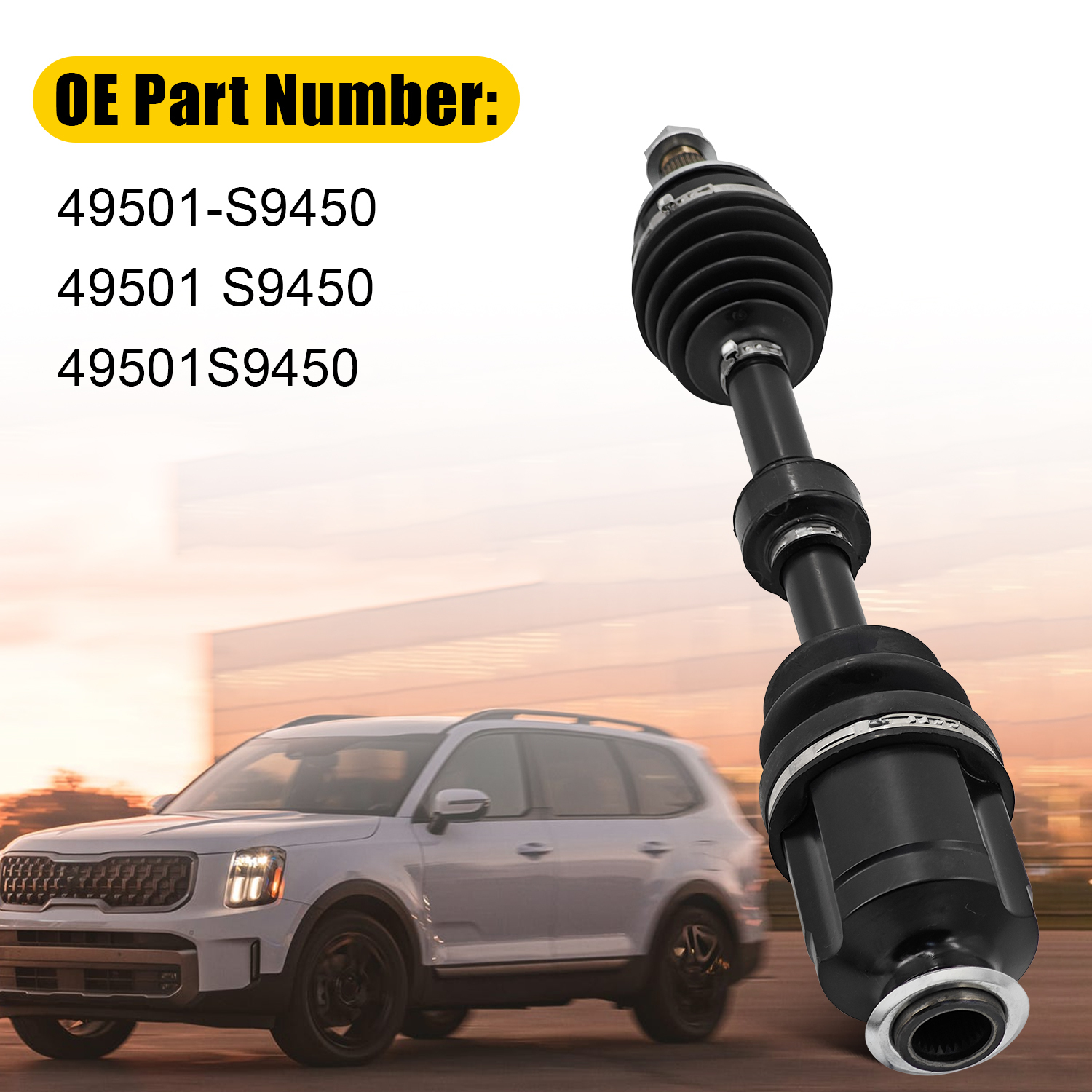 Axle Shaft Front Right Passenger Side Compatible with 2020-2022 Kia Telluride Sport 3.8L
