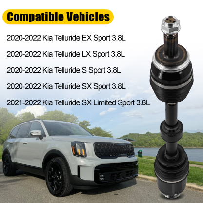 Axle Shaft Front Right Passenger Side Compatible with 2020-2022 Kia Telluride Sport 3.8L