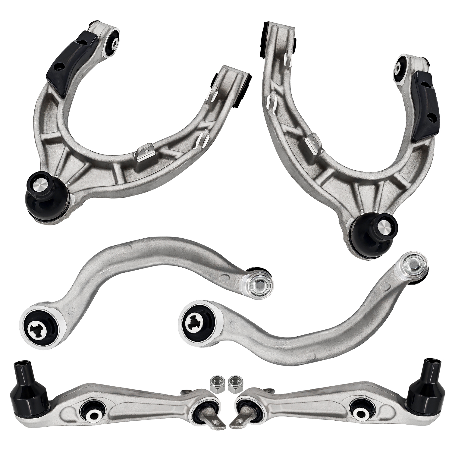 6Pcs Front Upper & Lower Control Arms Kit for Tesla Model 3 2017-2021 